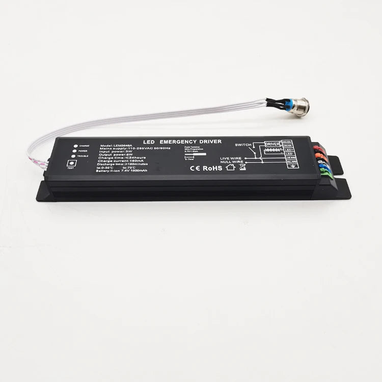 Superior Quality Waterproof AC-DC Dual Output LED Emergency Light Backup Kit with Button and LED Indicator