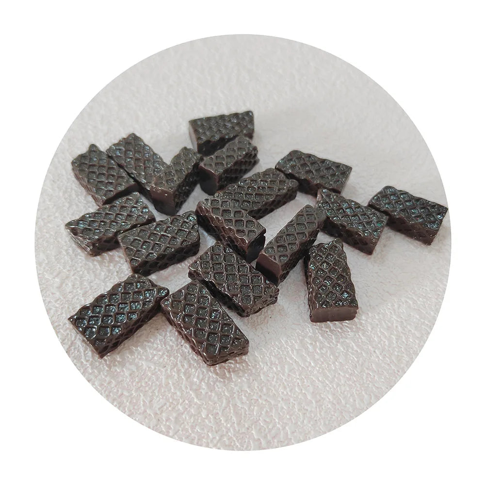 Doll House Chocolate Biscuit Miniature Simulation Dessert Candy Food Resin Jewelry Beads Kids Toys Gifts