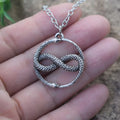 Gothic Witch Snake Necklaces Ouroboros Eating Its Own Tail Men's Jewelry