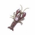 MT042312 Fashion Rhinestones Lobster Brooch Women Crystal Brooch Jewelry