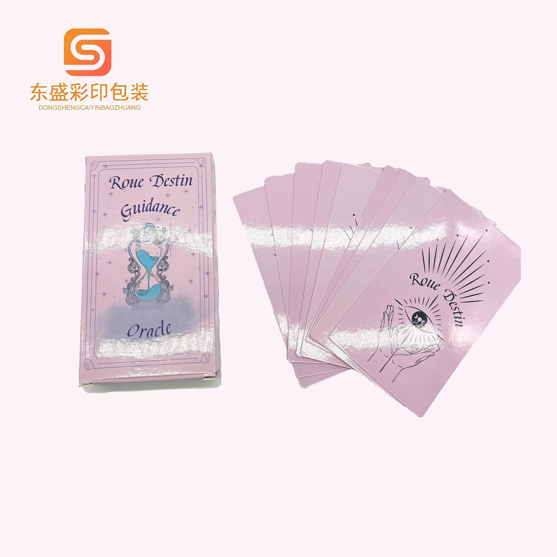 Adult Party Tarot Card Table Board Playing Cards with Pink Lid Box Made of Paper