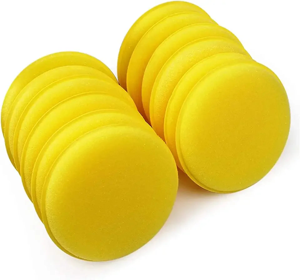 12PCS Plastic Foam Sponge Applicator for Car Waxing Polish Free Sample Wholesale Price Car Cleaning Sponge Pad
