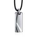 Fashion Bijoux En Acier Inoxydable Necklace Custom Engraved logo Name Stainless Steel square Blank Pendant Necklace for Men