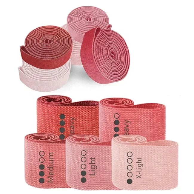 FDFIT Custom Printed Yoga Gym Home Exercise Hip Leg Mini Loop Non slip Thick Fabric Resistance Bands with logo