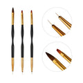 7/9/11mm 3PCS/SET Double Head UV Gel Nail Brush Acrylic French Stripe Nail Art Liner Brush Line Drawing Pen Painting Tools