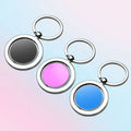 Wholesale Mirror Blank Keychain Stainless Steel Key Chains Laser Engraving Custom logo DIY Name Tag Pendant Round Metal Keychain