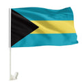 Promotion Custom Bahamas Car Window Flags 100% Polyester with Brackets Customizable Car Flags