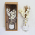 A-1160 Wholesale Home Party Decor Ins Glass Vase Pampass Grass Gift Set Small Dried Pampas Grass with in Glass Vase Gift Box