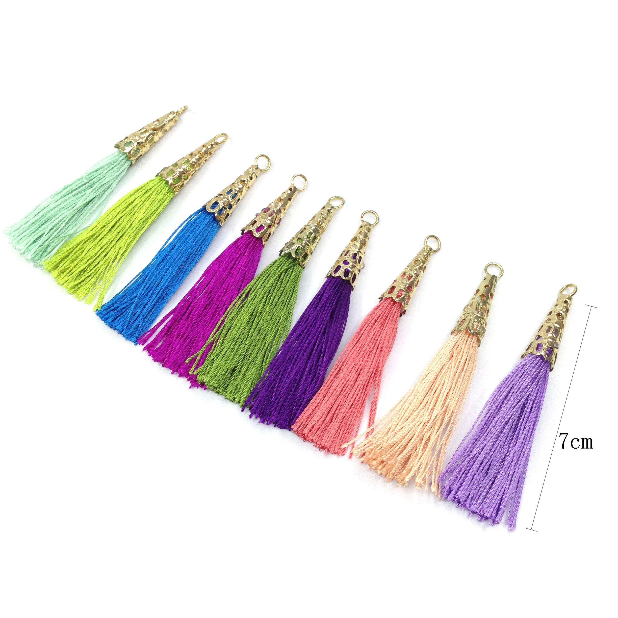 Hollow Metal Phoenix Tail DIY Chinese Knot Accessories Pointed Alloy Hat Hanging Tassel Rope Fringe for Car Hanging Interior