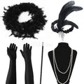 2021 New Costume Gatsby Feather Headband Earrings Sets 1920s Accessories Sets for Women Girls