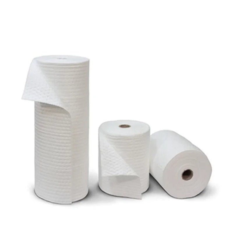 Oilspillpro OOA-R0200D 80cm *50m 2mm Light Weight Cabin Polypropylene Oil Absorbent Roll Made in Jiangsu