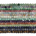 Hui Rui Natural pink Opal Labradorite 6mm Faceted Stone Beads Necklace Jewelry Making Crystal Beads for Jewelry Making