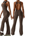 YOKE One Piece Gym Breathable Backless Beauty Back Seamless Jumpsuits Shorts Women's Fitness Clothing