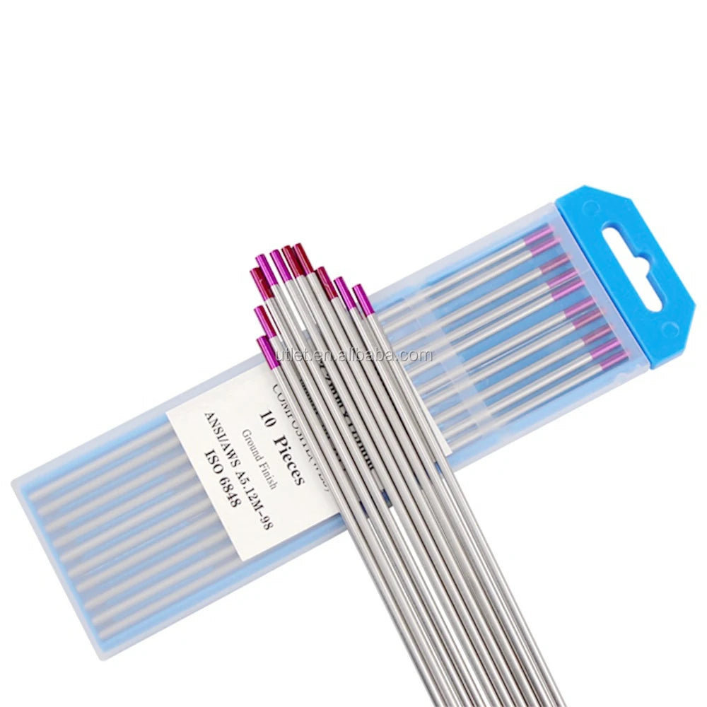 Zander.welding.industry 4.0mm*175mm E3(WR) COMPOSITE 2% Thoriated Tungsten Electrode PURPLE TIPPED for TIG Welding 1 Year
