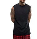 Longline Hip Hop Custom T-Shirt Without Sleeves Sleeveless T Shirt Manufacturing