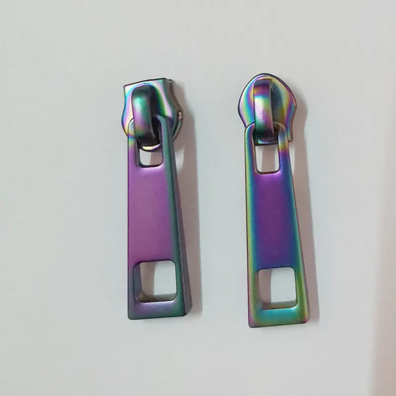 Different Matte rainbow Gold Pulls for Nylon Zipper