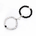 Fashion 2Pcs/Set Multilcolor Natural Stone Beads Yoga Bracelet Friendship Jewelry for Lovers Distance Magnet Couple Bracelets