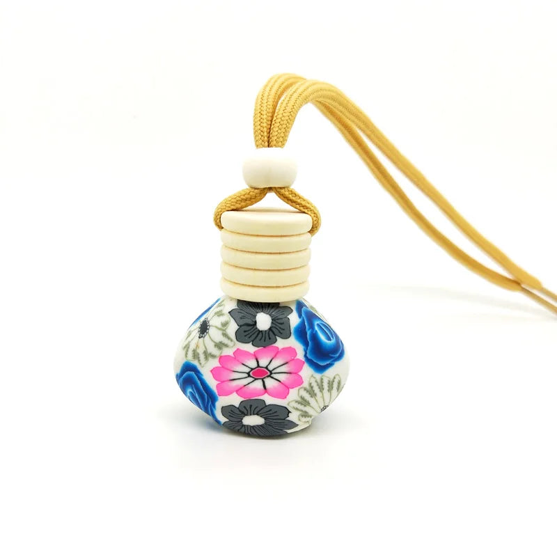 8ml Polymer Clay Car Air Freshener Perfume Diffuser Bottle Screw Cap Custom Logo Refillable Empty Bottle