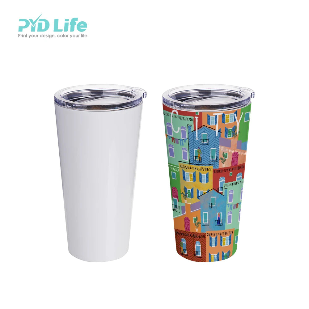 PYD Life 2025 16 OZ 480 ML Wholesale Tumblers Sublimation Coffee to Go Tumbler Cups in Bulk With Lid and Straw