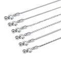 Wholesale Thin Snake Bone Chain Box Ball Chain Men  Silver Stainless Steel Jewelry Necklace Chains