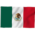 Mexican Flag Customized logo Made of 100% Polyester 3 * 5FT Advertising Campaign Banner
