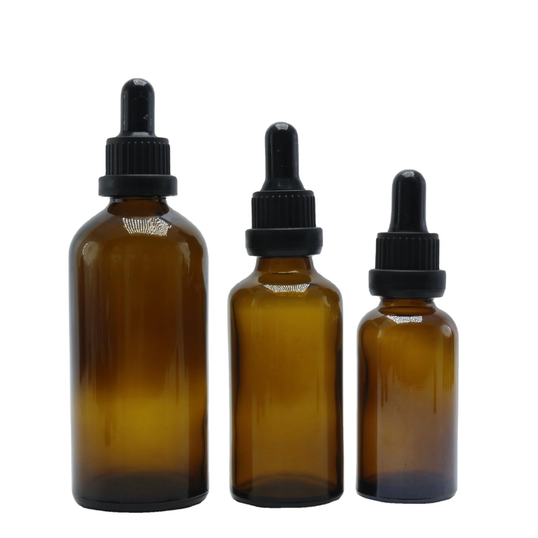 Hot Quality 5ml 10ml 15ml 20ml 30ml 50ml 100ml Amber Glass Essential Oil Bottle with Euro Dropper Tamper Proof Cap