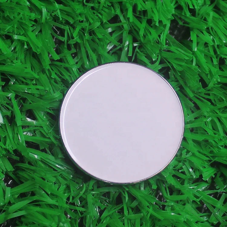 Cheap 25mm Gold Silver Metal White Enamel Blank Golf Ball Markers for UV Printing