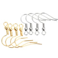Gold Plated Spring Ball Dangle Ear Wire Stainless Steel Earring Hooks for Diy Jewelry Making