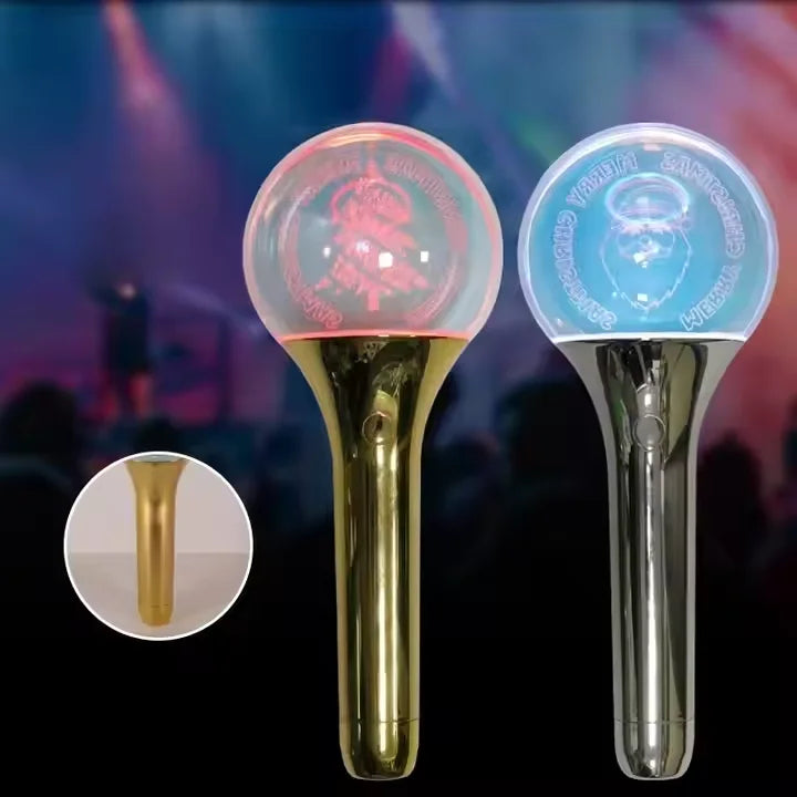 Hot Sale Custom Kpop Idol Army Bomb Korea Quality Colorful Fan Light Stick Customized LOGO Hand LED Glow Stick for Concert