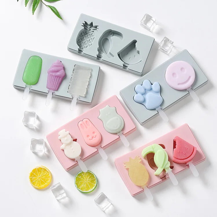Funny DIY Ice Pop Food Grade Silicone Ice Cream Cake Mold Eco-Friendly Homemade Popsicle Mold 18.5x9.5cm