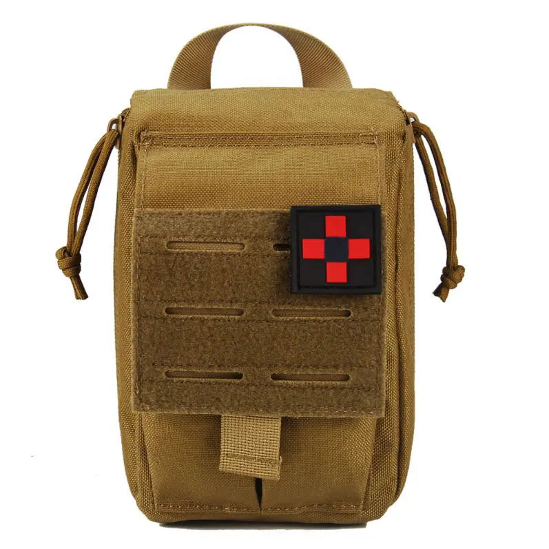 China Factory Price Tactical Molle First Aid Kit Pouch with Zipper Closure Nylon Webbing Outdoor Use