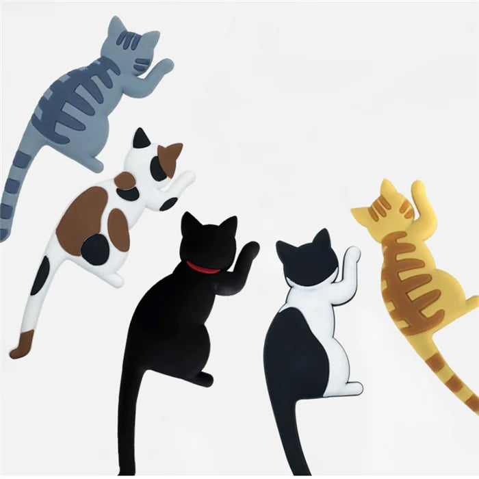 Tourist Gifts Cute Cat Rubber Pvc Fridge Magnets Hook Household Supplies
