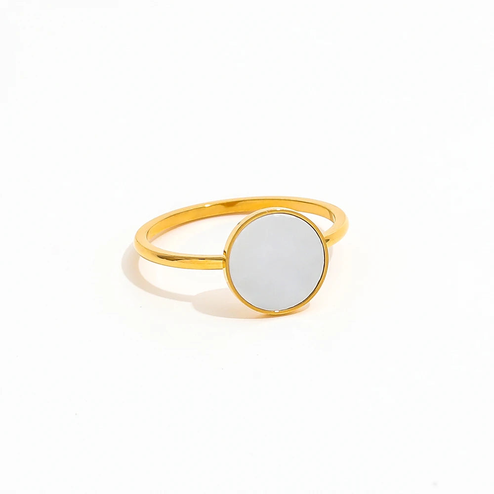 Fenny 18K Gold Plated Waterproof Fashion Elegant Natural Freshwater Colored Shell Stainless Steel Wholesale Jewelry Form Women