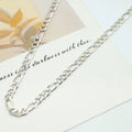 Factory Wholesale Hot Selling Solid Silver Men's Chains Male Figaro Chain Hip Hop Link Semi-finish Chain