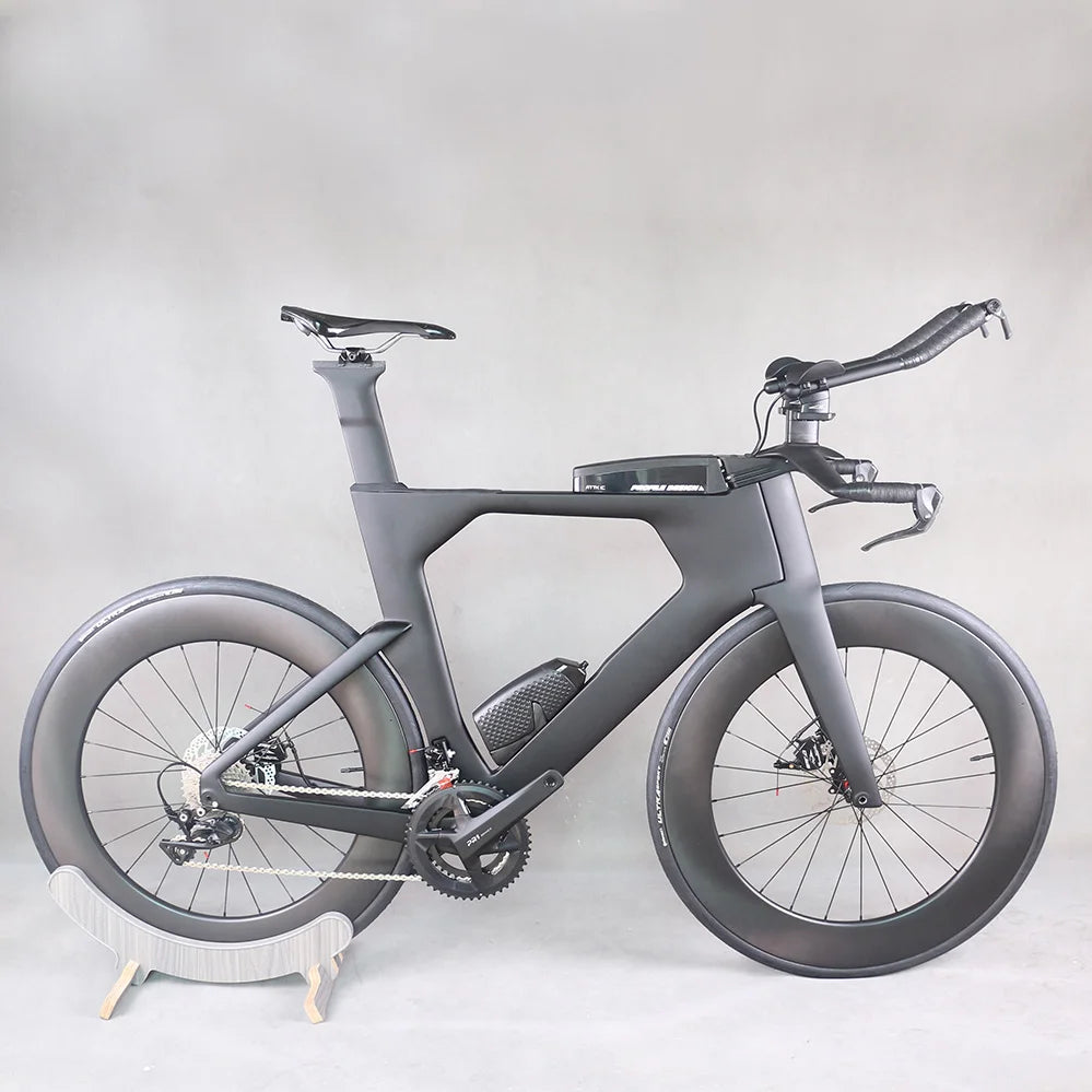 Carbon Frame Triathlon Time Bike Carbon Trial Time Bicycle Disc Brake Complete Bike Carbon Wheels SENSAH 2*11 Groupset TT912