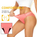 Floral Lace Back Leakproof Period Underwear Nylon & Spandex Reusable Absorbent Menstrual Pants