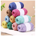 Wholesale New Silver Hollow Cotton Yarn for Diy Hand Knitting Bag Hat Textile