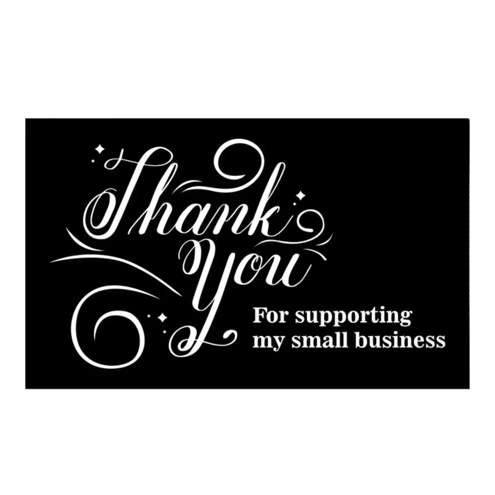 Wholesale Economical Full Color Black Card Paper Custom Thank You Card Matt Laminated Paper Note Card for Small Business