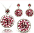 Wholesale New Arrival Women Multi Colors 925 Sterling Silver Cubic Zircon Jewelry Sets