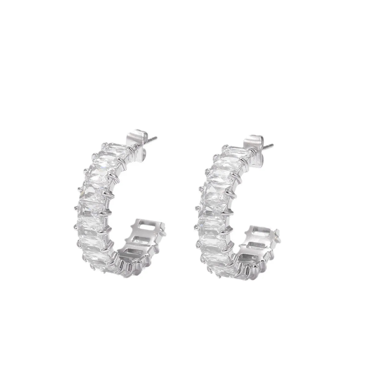 Fashion Simple Jewelry Earring Gold Plated Elegant Set of Earrings Stainless Steel Wholesale Bulk Ladies