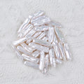 6-8mm*20-25mm Natural White Irregular Shape Loose Freshwater Pearl AA Grade Box Packed for Jewelry Making