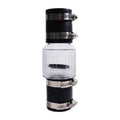 Quiet Submersible Check Valve-1-1/2" ABS with Buna-N Couplings Model PJ166 Includes Steel Clamps for 1-1/2" Pipe