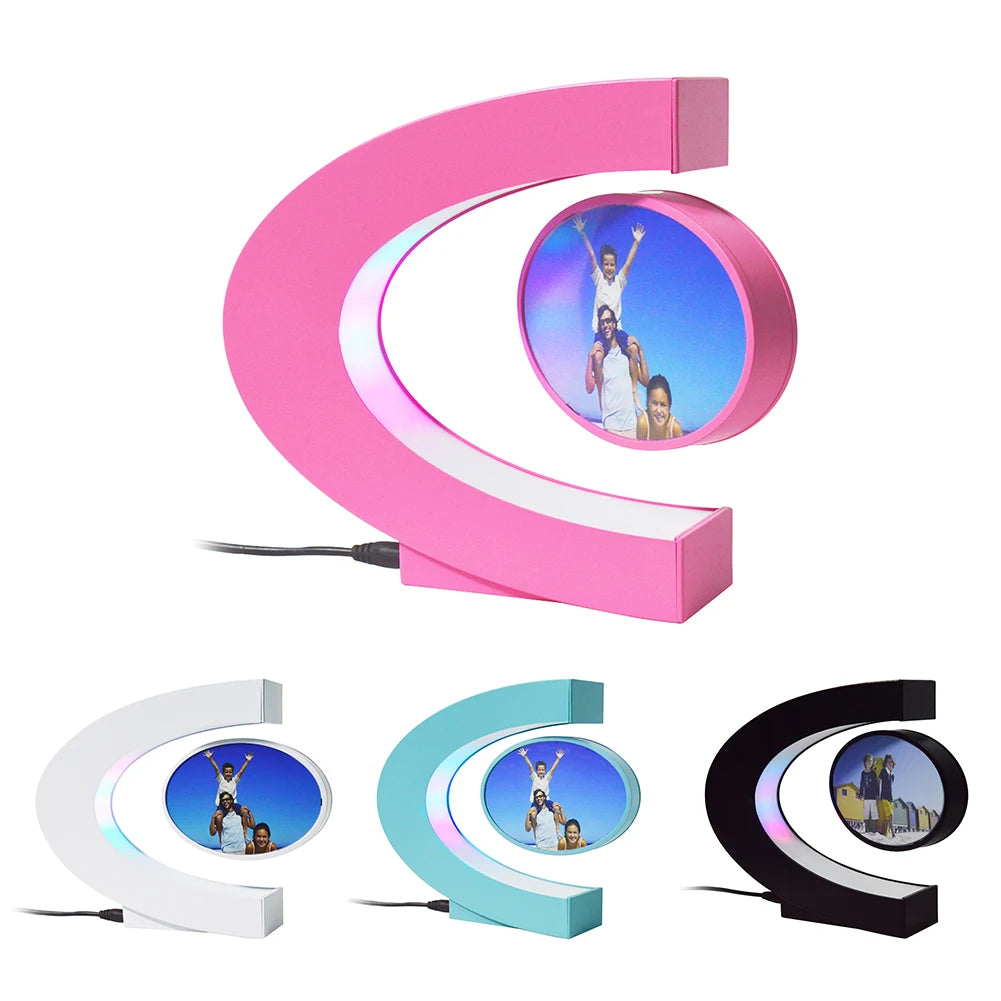 Levitation Floating Picture Wooden Frame Self Levitating Anti-Gravity Magnetic Photo Frames With Led Light