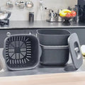 HS 7L Plastic Home Kitchen Garbage Countertop Compost Food Bin Composting Bin With Handle Kitchen Trash Can Compost Caddy Pail