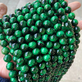 Factory Price 6/8/10mm Dream Galaxy Red Rainbow tiger Eye Carnelian Natural Stone Natural Stone Beads for Jewelry Making