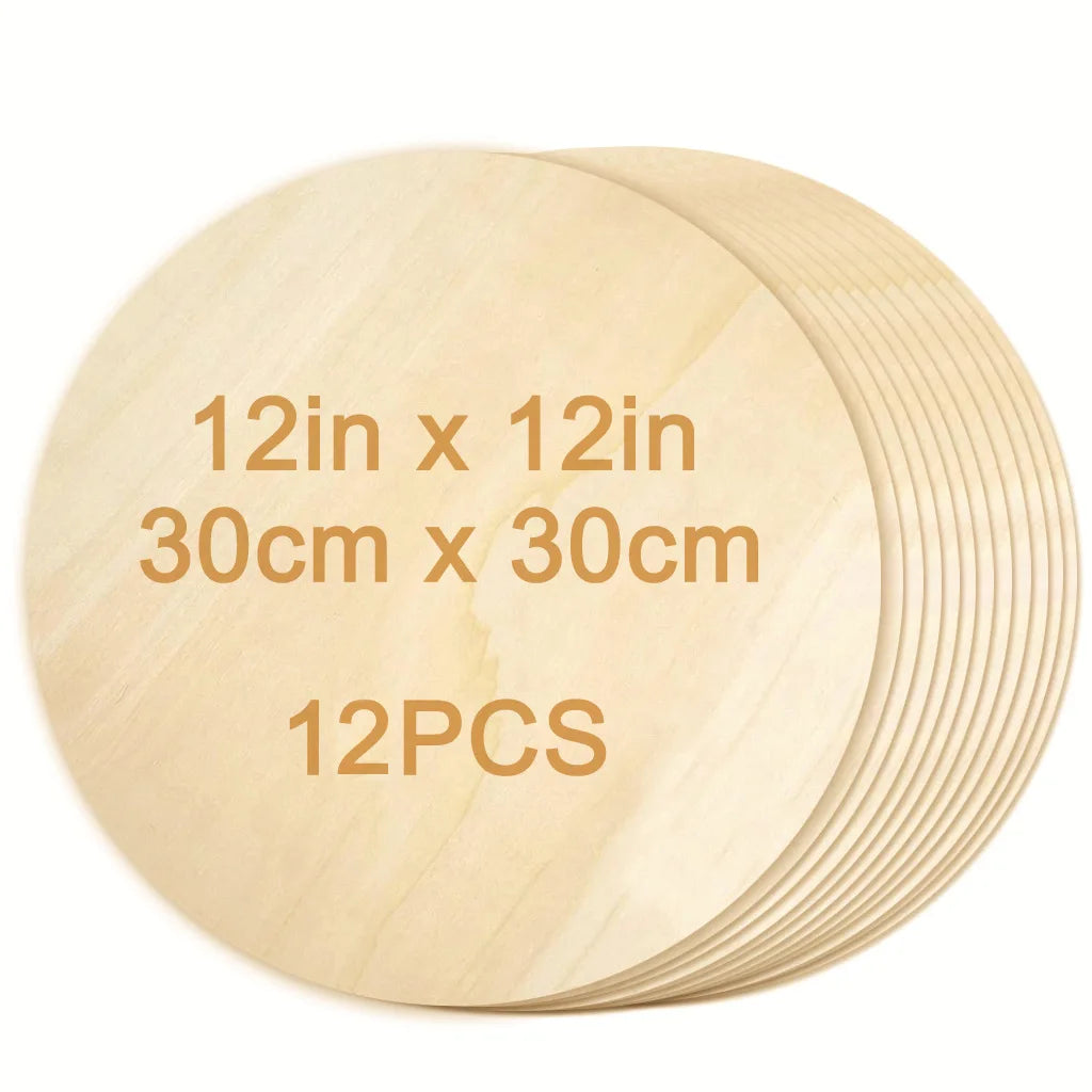 Wholesale Blank Unfinished Plywood Wooden Circle for DIY Painting Crafts and Natural Round Wood Coasters Dropshipping