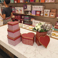 High Quality Heart Box 3 Piece Set Customizable and In-Stock Heart Packaging Gift Box with Embossing and Matt Lamination