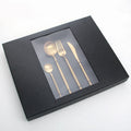 2021 New Arrivals Gold Cutlery Set with Gift Box Popular Spoons and Forks for Wedding Dropshipping Agent