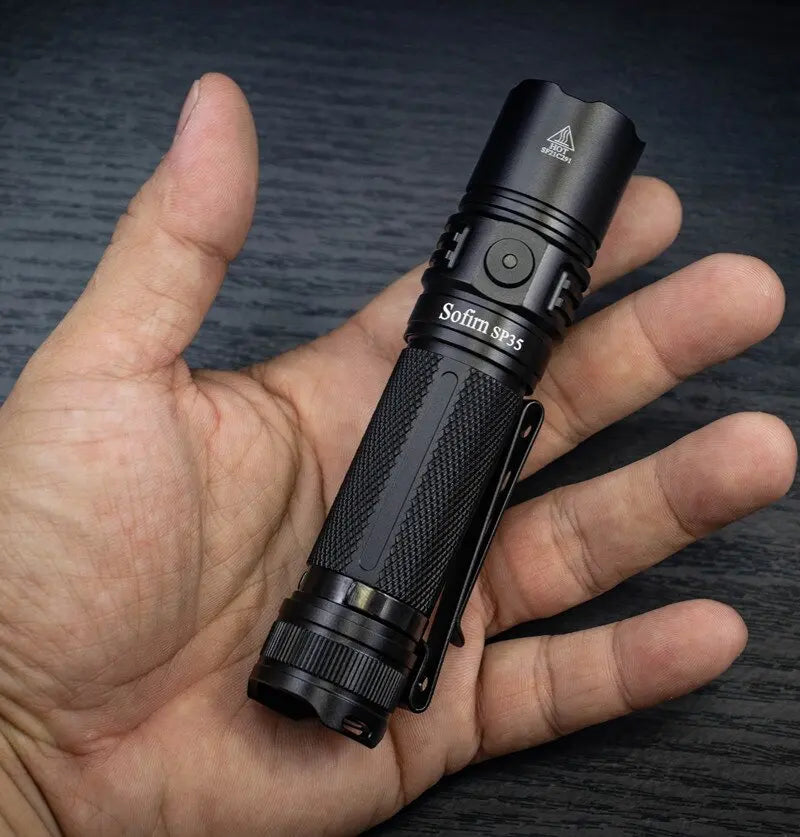 EDC Torch 2200 Lumen IPX8 Waterproof LED Torch with ATR and Buck Driver Rechargeable Tactical Flashlight