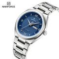 NAVIFORCE 8030 SBE Quartz Watch Blue Dial Alloy case Stainless Steel Band Men Watches Luxury 2023 Waterproof Relojes